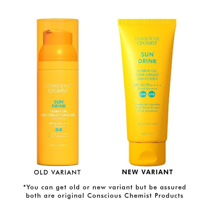 Conscious Chemist Sun Drink Hybrid Lightweight Gel Sunscreen SPF50 PA++++ Super Saver - Pack Of 2, 50 g-2.webp